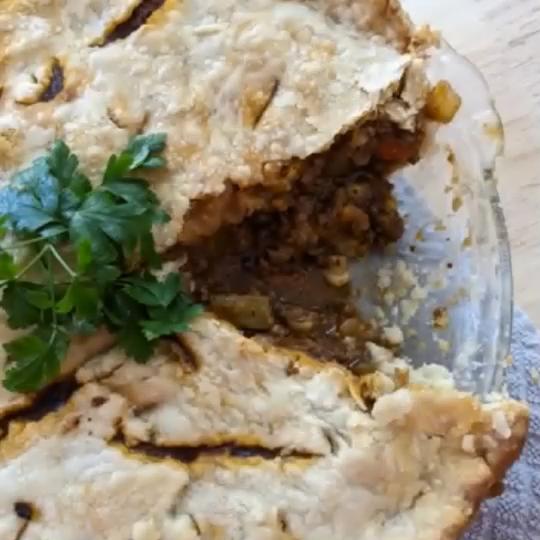 Homemade meat pie
